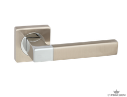 Ручка на квадратном основании VETTORE R06.081 SN/CP (Сатин/Хром)