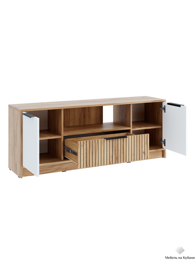 ИВИС ТВ-тумба ТМ-001 Дуб Крафт золотой / Белый