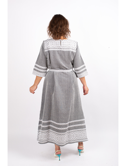 Платье "Лебедушка" ручное ткачество