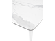 Стол ELIOT 120 HIGH GLOSS STATUARIO Белый мрамор глянцевый, керамика/ белый каркас М-City
