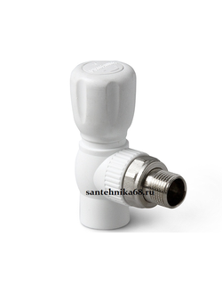 Шаровой кран PP-R для радиатора угловой Pro-Aqua 20пп-1/2 25пп-3/4