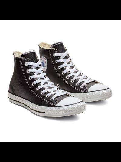 Кеды кожаные Converse All Star Classic черные высокие