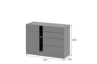 Энни КМ2 1100 комод Графит