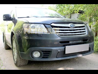 Защита радиатора Subaru TRIBECA (I рестайлинг) 2007-2014 black PREMIUM