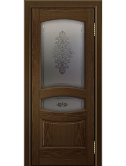 ЛАЙНДОР (УЛЬЯНОВСК)/ МОДЕЛЬ АЛИНА-2/ ПОЛОТНО ОСТЕКЛЕННОЕ/ НАТУРАЛЬНЫЙ ШПОН ЯСЕНЯ/ ТОН 35 (ШЕРВУД)