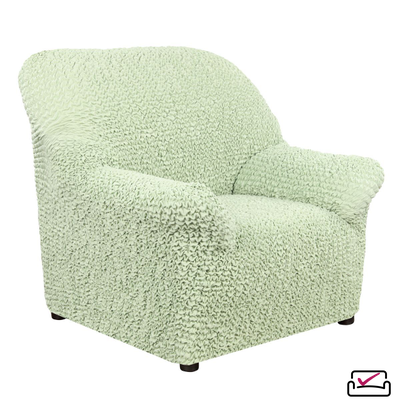Чехол на кресло Микрофибра Премиум Мятный. Защита мягкой мебели от животных. ИТАЛИЯ