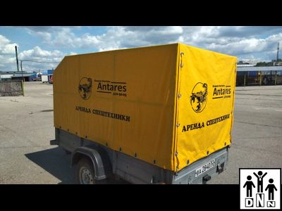 Изготовление рамы, тента и брендирование прицепа 2, 66х1,5х1,2 м DNN