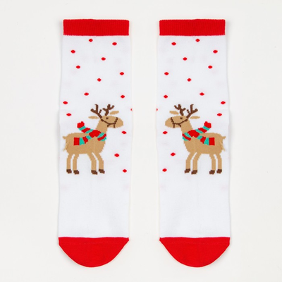 Носочки женские Рождественский олень (разм.37-40)