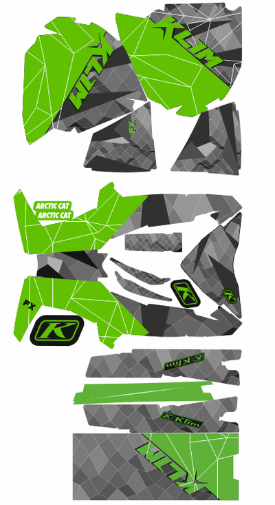 Arctic cat sno pro 153 2012-15 год №858 зеленый