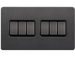 Переключатель 6-клавишный T&J Electric Ultimate II Gun Metal