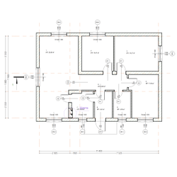 Одноэтажный дом с тремя спальнями 83м² (S63)