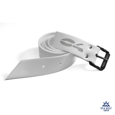 Ремень силиконовый C4 с пластик. марсельс. пряжкой, белый