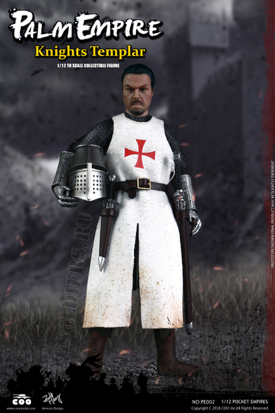 Тамплиер - Коллекционная фигурка 1/12 POCKET EMPIRES - TEMPLAR KNIGHT (PE002) - COOMODEL