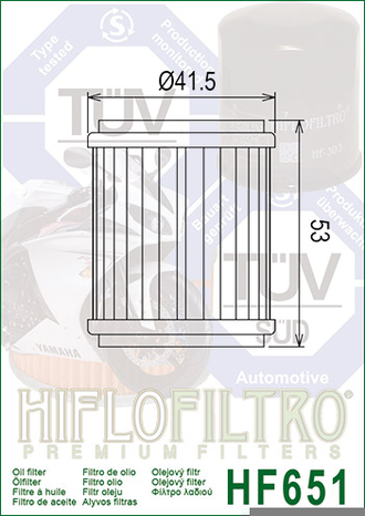 Масляный фильтр HIFLO FILTRO HF651 для KTM (750.38.046.100, 750.38.046.101) // Husqvarna Motorcycle