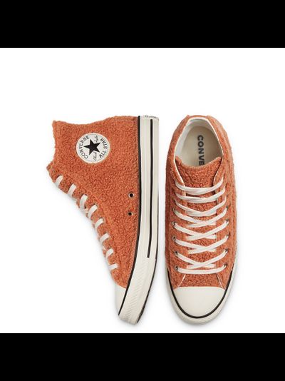 Кеды Converse Chuck Taylor All Star Cozy Club Ginger Rose коричневые высокие