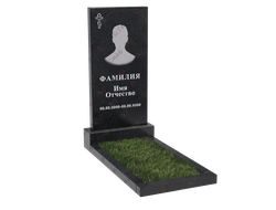 Памятник из гранита, прямой, размеры 1000х500х80 мм, с гравировкой 300х400 — ГП-3