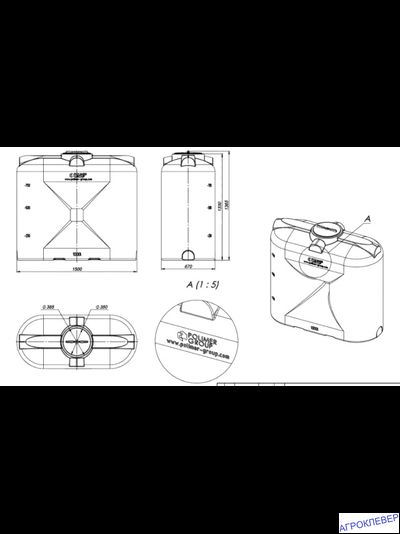 Емкость S 1000 литров для воды