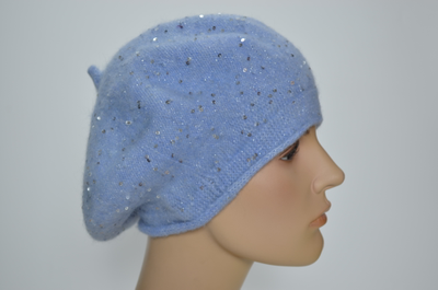 Итальянский женский голубой берет осень зима весна