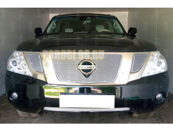 Защита радиатора Nissan Patrol 2010-2013 chrome низ PREMIUM