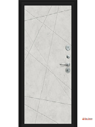 ВХОДНАЯ ДВЕРЬ ГЕО МДФ/МДФ Бетон антрацид/Бетон снежный