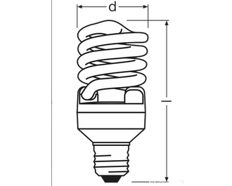 Энергосберегающая лампа Osram DuluxStar Mini Twist 23w/827 E27 110-130v