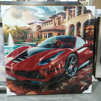 картина на холсте 80 х 80 см Феррари у виллы