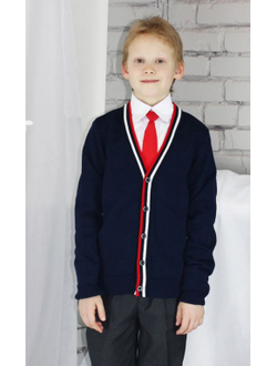 Кардиган школьный с контрастной бейкой (3 цвета)