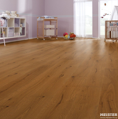 Паркетная доска Meister Дуб Витал Конигстальм 8837 в интерьере