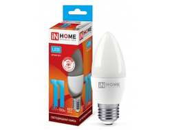 Лампа светодиодная ASD/inHome VC свеча C37 E27 11W(990lm) 4000К 4K 107x37 (без пульсации) 0495