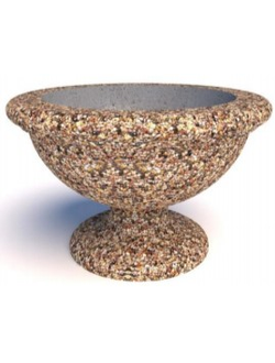 Уличное кашпо для цветов из архитектурного бетона №37 (коричневый) ваза