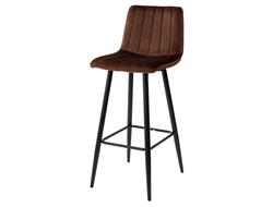 Барный стул DERRY G062-10 шоколадный, велюр М-City