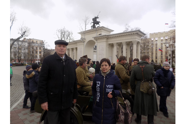 Участие в мероприятиях, посвященный освобождению города от фашистских захватчиков.