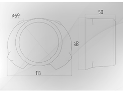 Бленда (маска) для линз №45 Slot тип 1, 3.0 дюйма, 1шт