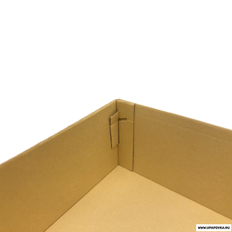 Коробка картонная с окном 30 х 30 х 12 см Бурый