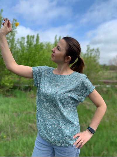 Блузка 639-04230 джинс