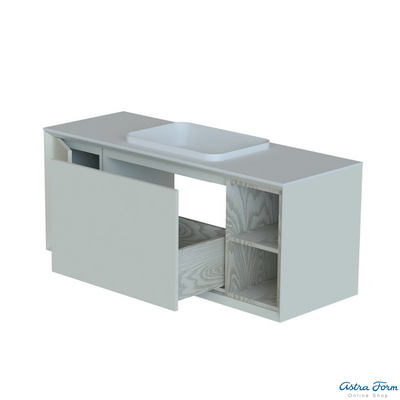 ШКАФ НИЖНИЙ ФРЕЙМ 1400-570-4 СТОЛЕШНИЦА НАТУРАЛЬНЫЙ МРАМОР BIANCO CARRARA