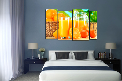 Модульная картина "Апельсины и сок"