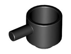 Minifigure, Utensil Saucepan, Black (4529 / 452926)