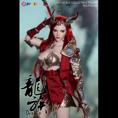 ПРЕДЗАКАЗ - Эльфийка-воин в красном- КОЛЛЕКЦИОННАЯ ФИГУРКА 1/6 Dragon Elves golden (P016A) - PLAY TOY ?ЦЕНА: 26700 РУБ?