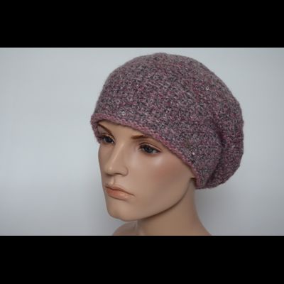 Розовый берет с пайетками женский Vizio Италия 6532