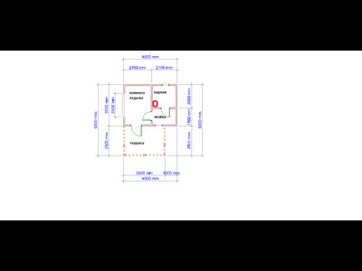 Б-15  ГАБАРИТНЫЕ РАЗМЕРЫ: (3,5Х4,5М) 1 ЭТАЖ, ОБЩАЯ ПЛОЩАДЬ: 24.5М²