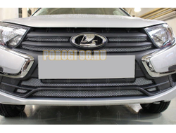 Защита радиатора Lada Granta 2018- (3 части) chrome верх