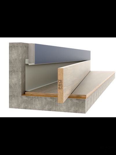 Плинтус "ВСТАВКА" скрытого монтажа Universal встраиваемый в стену PAL