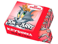 Том и Джерри Жевательные конфеты со вкусом Клубники 11.5гр (40)*18