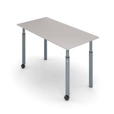 Стол ученический 2-местный на круглых опорах регулируемый