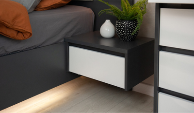 Тумба прикроватная Мишель 1 ящ (комплект из 2 тумб)