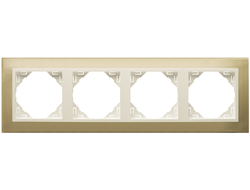 Efapel 90940 TOP, Рамка 4 поста, золото/жемчуг