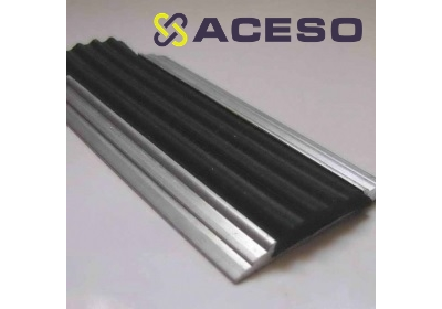 Алюминиевая полоса с резиновой вставкой 3000 мм  цвет в ассортименте