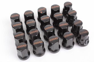 Комплект гаек Rays конус 12*1,25 черный HEX 17