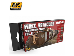 AK-Interactive: Набор акриловых красок: WWI Vehicles Camouflage Colors Vol.2
